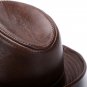 Men's 100% Real Cowhide Leather Vintage Cowboy Cap Cowhide Casual Fedora Top Hat