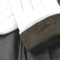 100% Genuine Leather(NO PU) White/ Black Warm winter Gloves Wedding Party Gloves