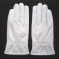 100% Genuine Leather(NO PU) White/ Black Warm winter Gloves Wedding Party Gloves