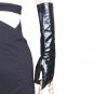 30cm-70cm Women's Real leather Black Shiny Long Evening Gloves Opera Gloves