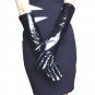 30cm-70cm Women's Real leather Black Shiny Long Evening Gloves Opera Gloves