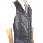 New Mens 100% Genuine Leather Black Vest,Motorcycle Driver Vest *L-9XL