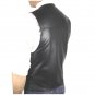 New Mens 100% Genuine Leather Black Vest,Motorcycle Driver Vest *L-9XL