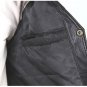 New Mens 100% Genuine Leather Black Vest,Motorcycle Driver Vest *L-9XL