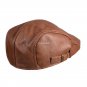 100% Real Cowhide (NO PU) Newsboy Hat Flat Ivy Cap Driving Golf Gatsby Steampunk