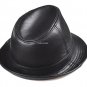 Men's Real Leather Black Brown Bucket Cap/ Fedora hat /Gentleman Hat *4Color