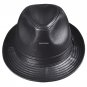 Men's Real Leather Black Brown Bucket Cap/ Fedora hat /Gentleman Hat *4Color