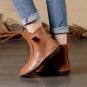 Women Vintage Leather Short Boots