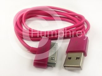 IPhone 4 Charging Sync Data Cable 3ft Cord - Hot Pink
