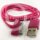 IPhone 4 Charging Sync Data Cable 3ft Cord - Hot Pink