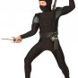 Size 4-6 BLACK FIGHTER NINJA COSTUME FOR CHILDREN  SWWHC803890