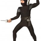 Size 12-14 BLACK FIGHTER NINJA COSTUME FOR CHILDREN  SWWHC803890