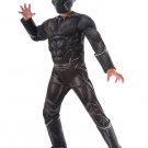 Size 4-6 MARVEL'S CAPTAIN AMERICA CIVIL WAR BLACK PANTHER DELUXE MUSCLE CHEST COSTUME  SWWHC809599