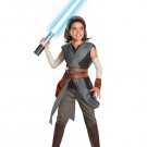 Size 8-10 STAR WARS EPISODE VIII - SUPER DELUXE GIRL'S REY COSTUME  SWWHCR640112