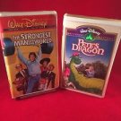 DIsney VHS Lot Pete's Dragon & The Strongest Man In The World Kurt Russell NTSC