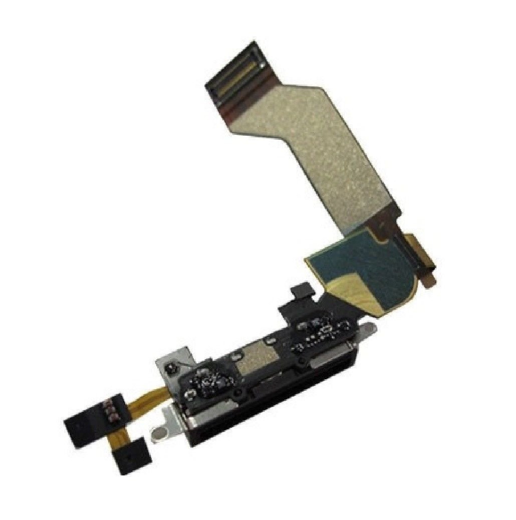 New Black Dock connector for Apple iPhone 4s 4gs A1387 Charging Port Flex Cable