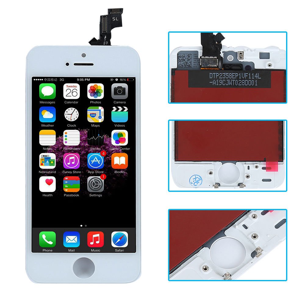 White LCD Screen Display + Touch Screen Digitizer + Frame Assembly for iphone SE