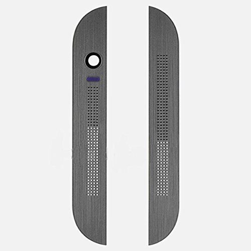 USA New OEM HTC One M8 831C Top & Bottom Front Cover Bezel Housing Gunmetal Gray