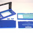 USA OEM Nintendo 3DS Housing Frame Bezel Front Back Plate Covers Lens Keys Blue