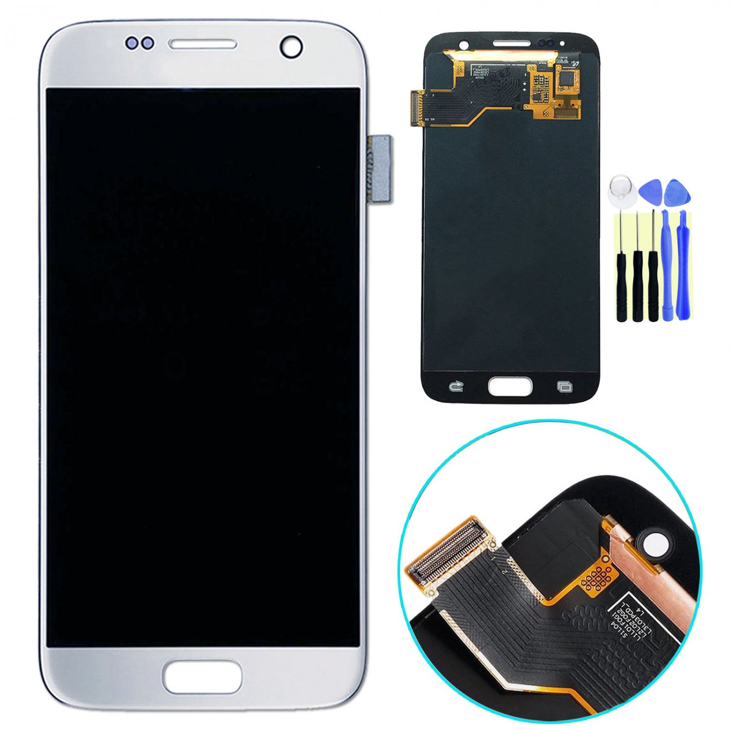 Silver Samsung Galaxy S7 G930 G930F LCD Screen Display + Touch Screen Digitizer