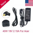 19V 2.15A 40W AC Adapter Laptop Charger Power Supply Cord for Acer Aspire One