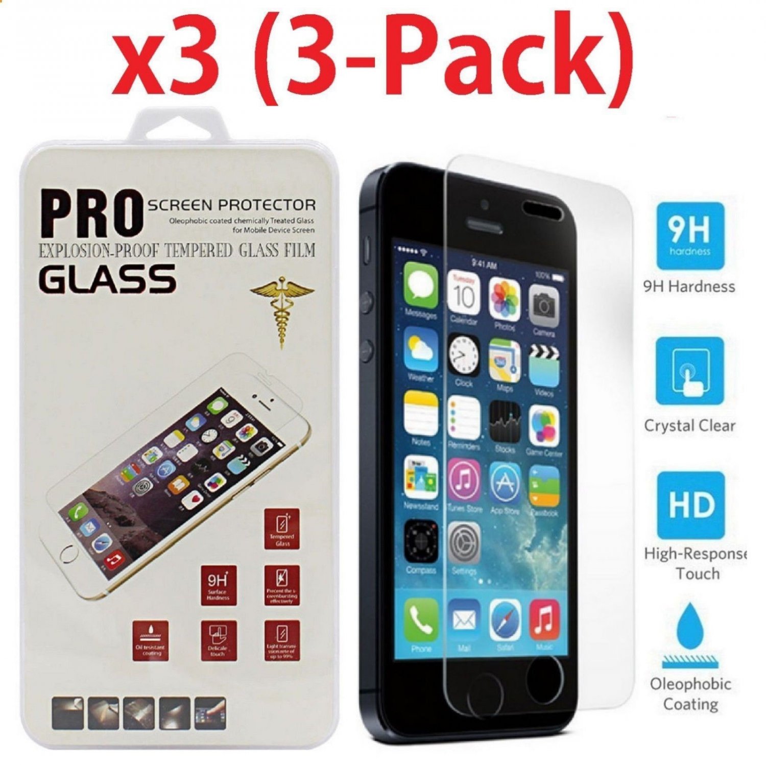 High Quality Premium Real Tempered Glass Screen Protector for iPhone SE
