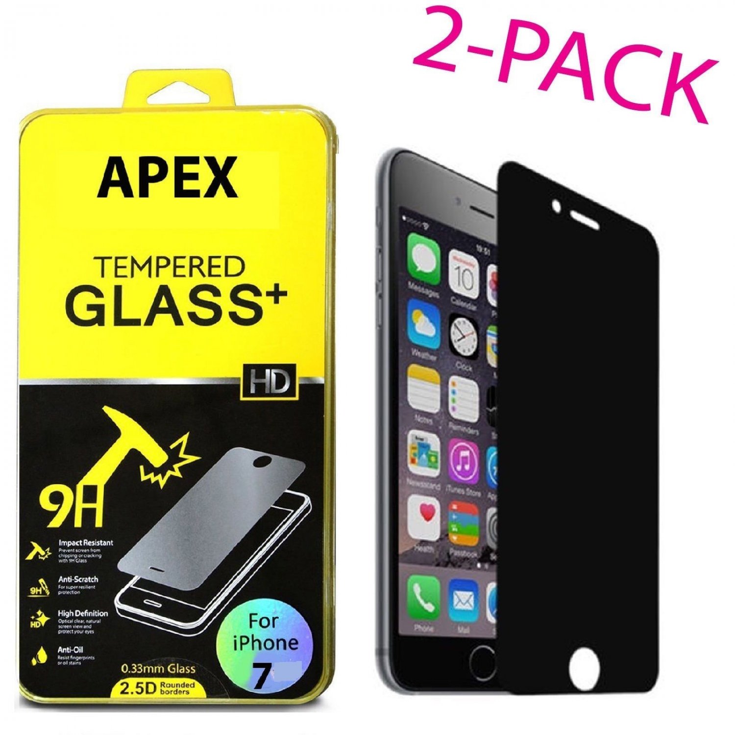 Privacy Anti-Spy Real Tempered Glass Screen Protector Shield for 4.7" iPhone 7