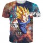 DBZ Super Saiyan Prince Vegeta Space Galaxy 3D T-Shirt
