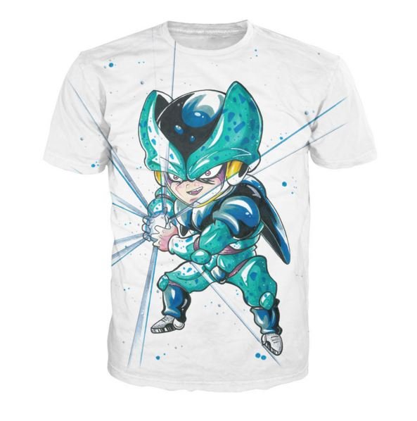 Cute Kid Cell DBZ Cell Junior Fun White T-Shirt