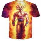 SSJ2 Son Goku Super Saiyan 2 Flame Fire 3D T-Shirt