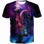 Kid Buu Spirit Ball Destruction Dark 3D Blue T-Shirt
