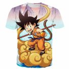 Kid Goku Flying Cloud 3D Artwear Gorgeous Blue Sky 3D T-Shirt