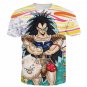 Raditz Funny Illustration Scouter Armour Colorful DBZ Cool 3D T-Shirt
