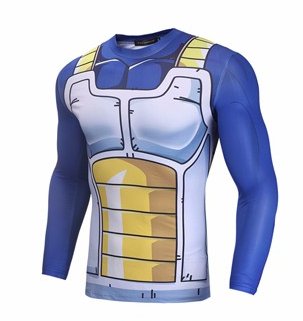 Vegeta Cell Saga Battle Saiyan Armor Long Sleeves Compression 3D Shirt