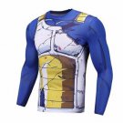 Vegeta Damaged Saiyan Armor Workout Long Sleeves Compression 3D Shirt
