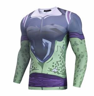 Perfect Cell DBZ Long Sleeves Skin Gear Workout Gym Compression 3D Shirt