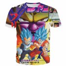 Golden Frieza Super Saiyan God Goku Vegeta Blue Hair 3D T- Shirt