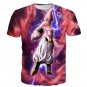 Majin Ultimate Mighty Kid Buu Tie Dye Lightning Amazing 3D T- Shirt