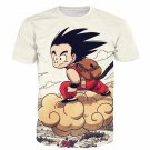 Flying Cute Kid Goku Cloud Nimbus Vintage Beige DBZ T- Shirt