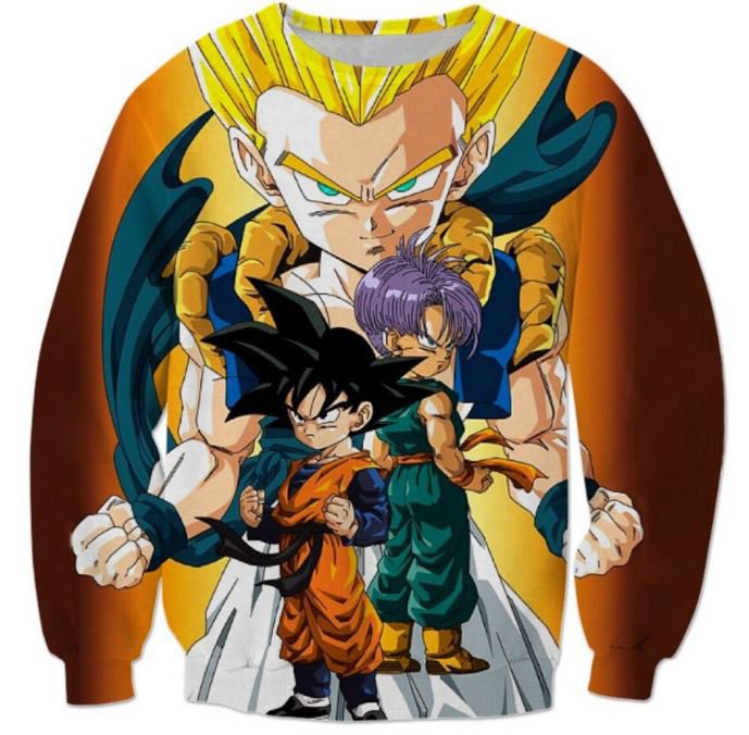 Goten Trunks Gotenks Super Saiyan 3D Sweatshirt