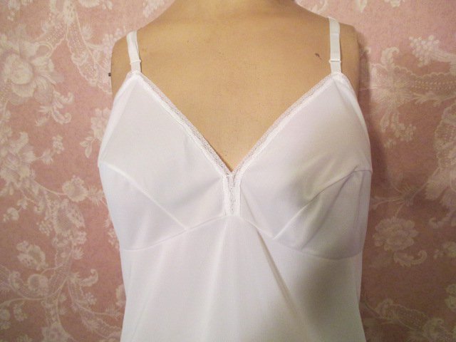 floor length white slip