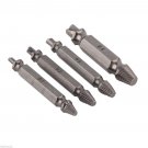 4pcs Diffrent Size Screw Extractor Set Drill Bits Broken Damaged Bolt Remover