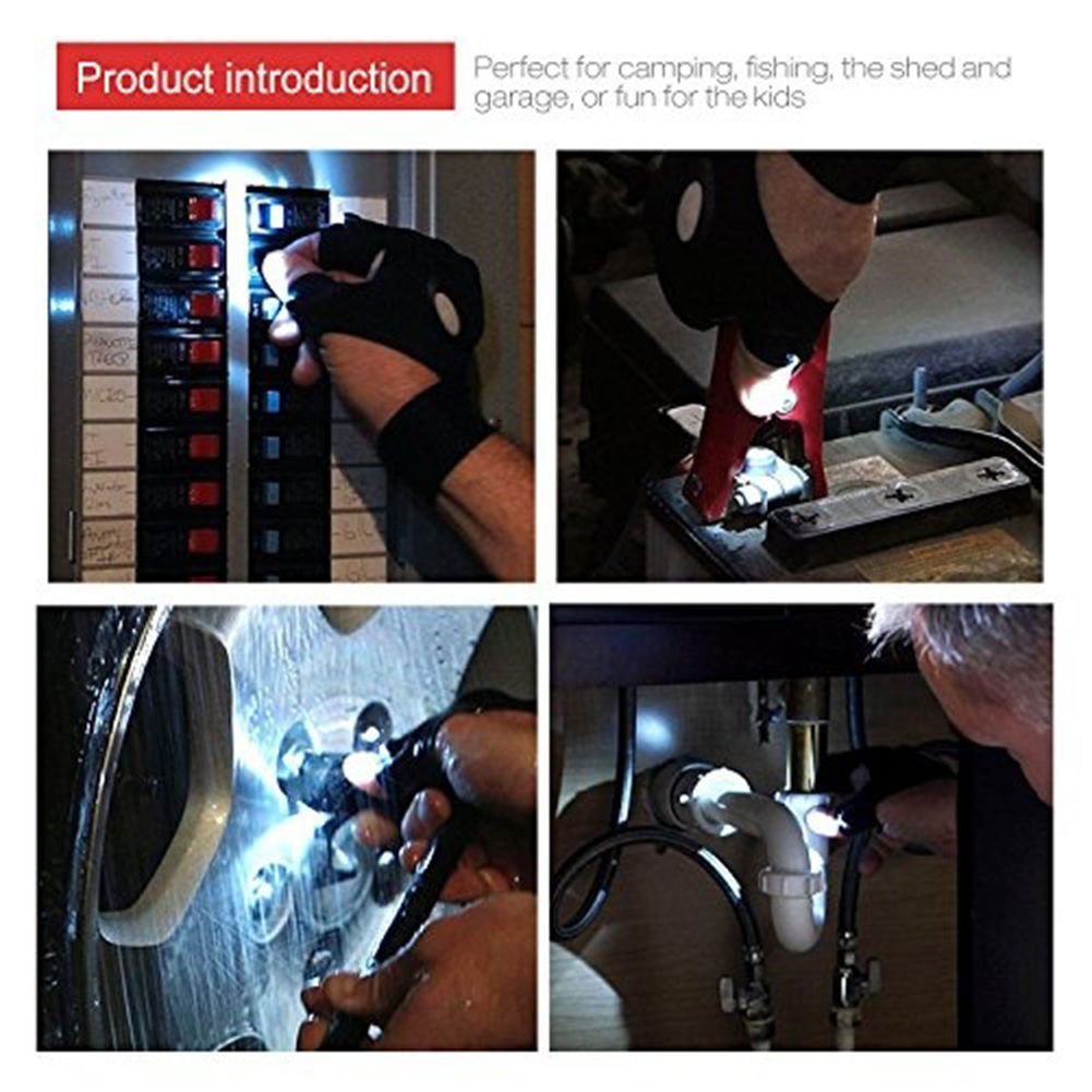 Useful Handy LED Work Glove See What You Doing