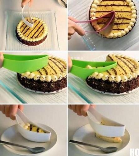 New Cake Slicer Sheet Guide Cutter Server Bread Slice Kitchen