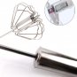 Stainless Stirrer Whisk Mixing Mixer Egg Beater Foamer Hand Rotate Kitchen