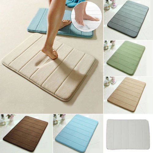 Memory Foam Bath Mat Absorbent Slip-resistant Pad Bathroom Kitchen Mats 40*60cm