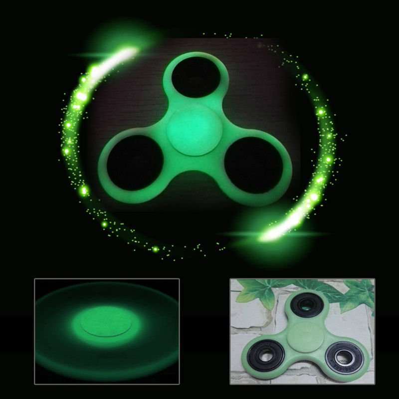 Hand Spinner Tri Fidget Ceramic Ball Desk Focus Toy EDC For Kids/Adults Luminous