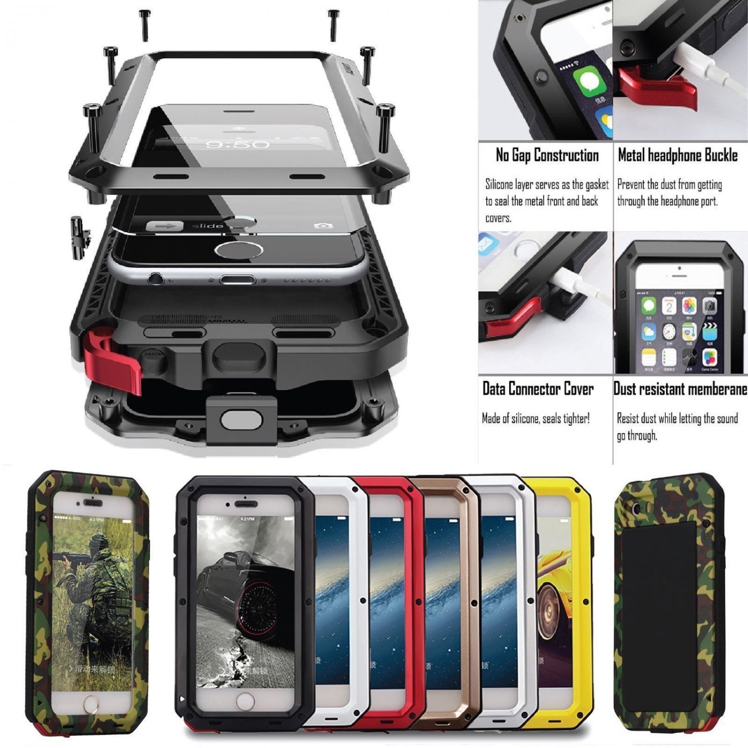 Shockproof Metal Tank Best New Cover Case For iPhone/Samsung
