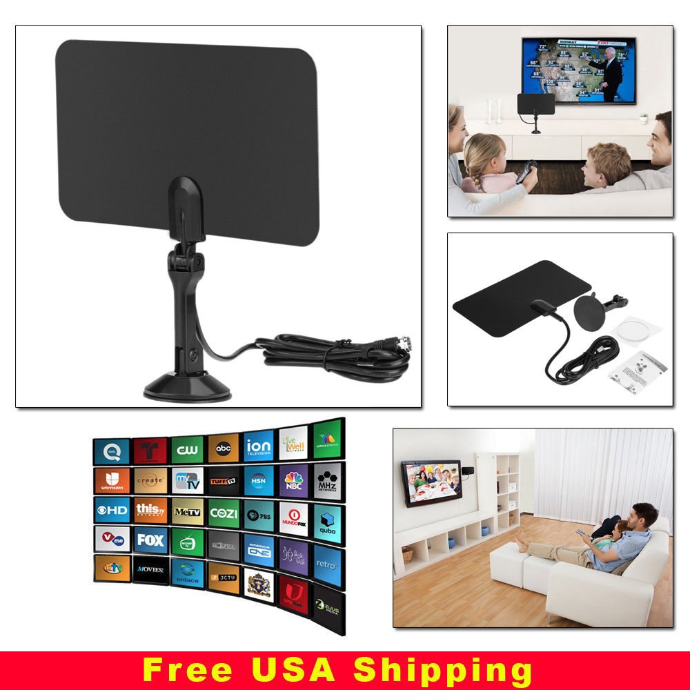 Thin Flat Antenna HD High Def TV Fox Scout HDTV DTV TVScout TVFox Cable Style 2