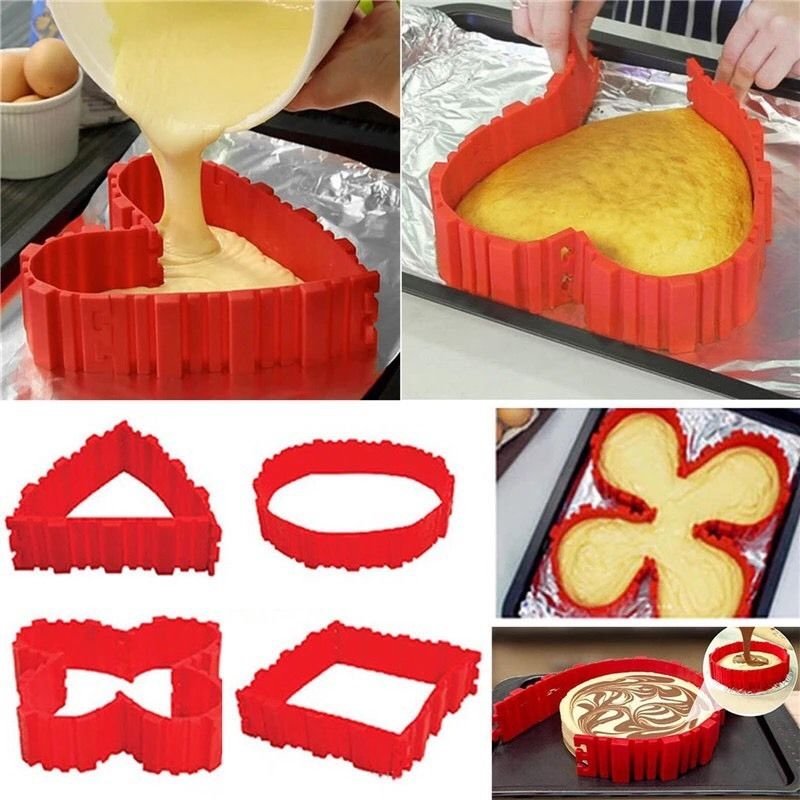 Kitchen Gadget Magic Tool "Bake Your Cake" Very Easy To Use 4 Silicon PCS